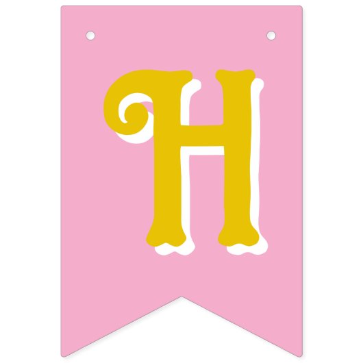 Gelukkige eerste verjaardag vlaggetjes (Tweede vlag)