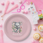 Gelukkige eerste verjaardag Waterverf Koala Papieren Bordje (Feest)