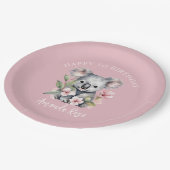 Gelukkige eerste verjaardag Waterverf Koala Papieren Bordje (Gekanteld)