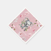 Gelukkige eerste verjaardag Waterverf Koala Servet (Hoek)