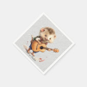 Gelukkige Egel Watercolor Servetten (Hoek)