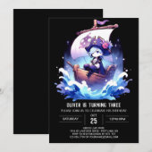 Gelukkige Elegant Pirate Verjaardag Kaart (Voorkant / Achterkant)