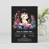 Gelukkige Elegante Tijger Verjaardag Kaart (Staand voorkant)