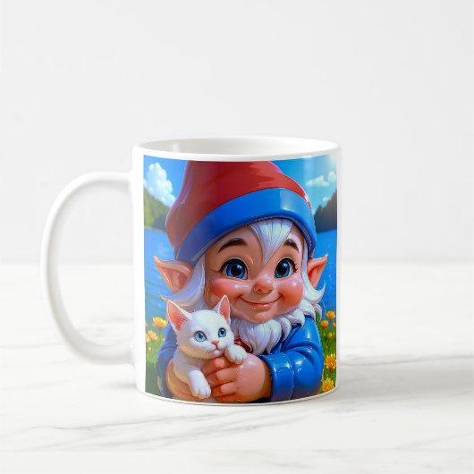 Gelukkige Elf Kat Koffiemok (Links)