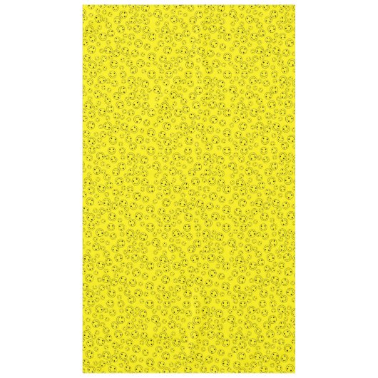 Gelukkige Emoji Gezichten Geel Tafelkleed (Voorkant)