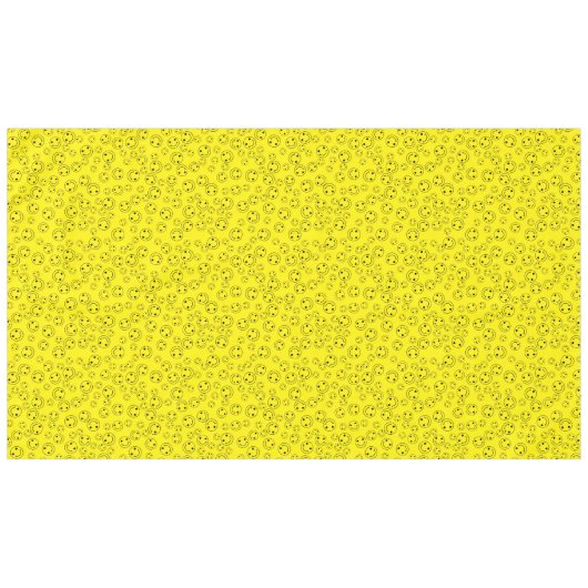 Gelukkige Emoji Gezichten Geel Tafelkleed (Voorkant (Horizontaal))