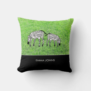 Gelukkige en Schattigee Keniaanse zebra's Kussen