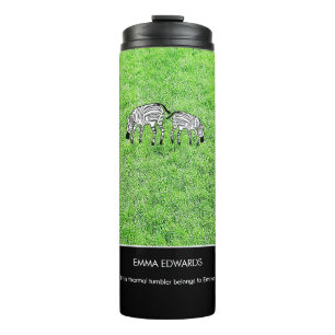 Gelukkige en Schattigee Keniaanse zebra's Thermosbeker