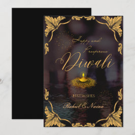 Gelukkige en welvarende Diwali Elegant aanpasbaar Feestdagenkaart
