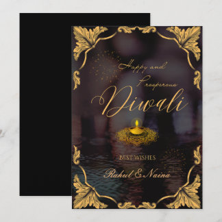 Gelukkige en welvarende Diwali Elegant aanpasbaar Feestdagenkaart