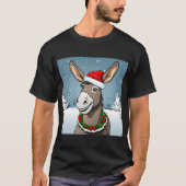 Gelukkige ezel kerst t-shirt (Voorkant)