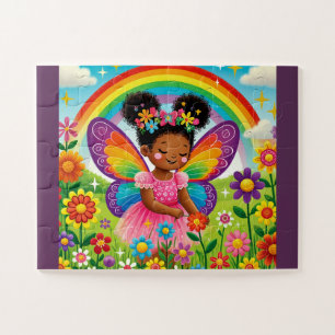 "GELUKKIGE FAIRY DIE BLOEMEN PAKT" LEGPUZZEL