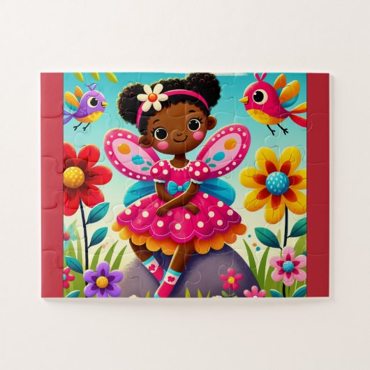 "GELUKKIGE FAIRY EN VOGELS" LEGPUZZEL (Horizontaal)