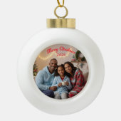 Gelukkige familie foto Keepsake Keramische Bal Ornament (Voorkant)