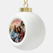 Gelukkige familie foto Keepsake Keramische Bal Ornament (Rechts)