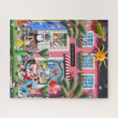 Gelukkige familie legpuzzel (Horizontaal)