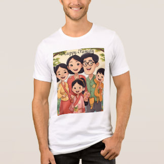 Gelukkige familie Tri-Blend shirt