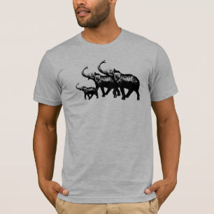 gelukkige familie van olifanten t-shirt