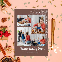Gelukkige Familiedag Fotocollage Vakantiekaart Feestdagenkaart