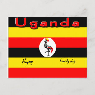 Gelukkige familiedag Uganda-briefkaarten Briefkaart