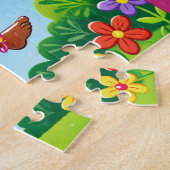 "GELUKKIGE FEË op een SCHOMMEL" LEGPUZZEL (Zijkant)