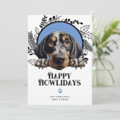 Gelukkige feestdagen Bluetick Coonhound Dog Christ Feestdagenkaart (Staand voorkant)