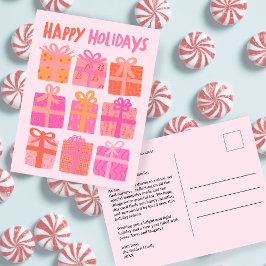 GELUKKIGE FEestdagen Cadeaus Kerstmis Aangepast Briefkaart