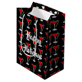 Gelukkige Feestdagen Candy Cane Martini Medium Cadeauzakje