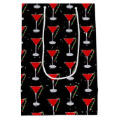 Gelukkige Feestdagen Candy Cane Martini  Medium Cadeauzakje (Achterkant)