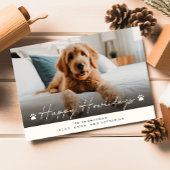 Gelukkige Feestdagen Grappige Huisdier Hond Foto K Feestdagenkaart