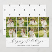 Gelukkige Feestdagen Moderne Fotocollagekaart Feestdagenkaart (Voorkant / Achterkant)