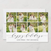 Gelukkige Feestdagen Moderne Fotocollagekaart