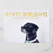 Gelukkige feestdagen Moderne typografie Hond Foto (Voorkant)