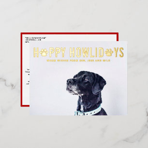Gelukkige feestdagen Moderne typografie Hond Foto