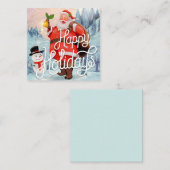 Gelukkige feestdagen notitiekaartje (Voorkant / Achterkant)