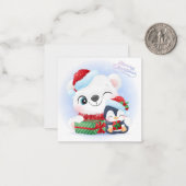 Gelukkige Feestdagen Notitiekaartje (Voorkant / Achterkant in situ)