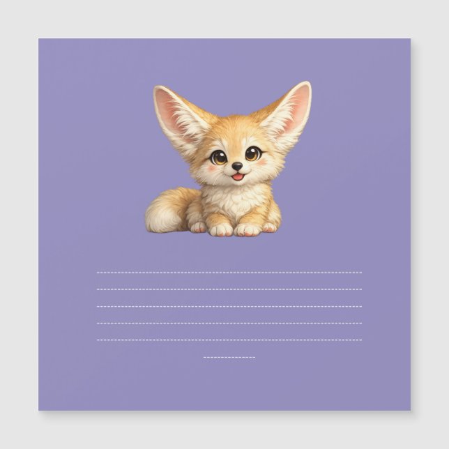Gelukkige Fennek Vos Schattig Positief Vibes Desig (Voorkant)