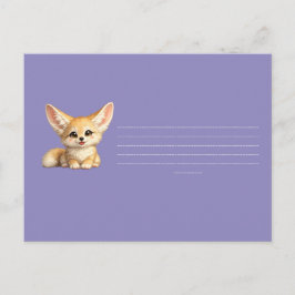 Gelukkige Fennek Vos Schattig Positief Vibes Desig Aankondigingskaart