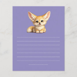 Gelukkige Fennek Vos Schattig Positief Vibes Desig Flyer