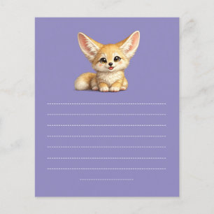 Gelukkige Fennek Vos Schattig Positief Vibes Desig Flyer