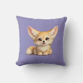 Gelukkige Fennek Vos Schattig Positief Vibes Desig Kussen