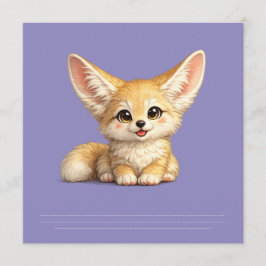 Gelukkige Fennek Vos Schattig Positief Vibes Desig Menu