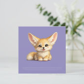 Gelukkige Fennek Vos Schattig Positief Vibes Desig Menu (Staand voorkant)