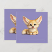 Gelukkige Fennek Vos Schattig Positief Vibes Desig Menu (Voorkant / Achterkant)