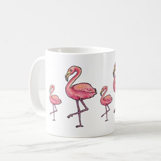 Gelukkige Flamingo Koffiemok (Voorkant links)