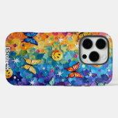 Gelukkige Flutter: Psychedelische Glimlach Case-Mate iPhone Case (Achterkant (horizontaal))
