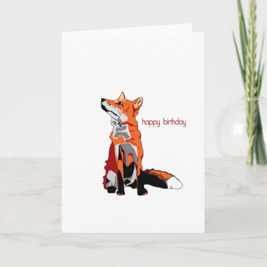 Gelukkige Foxy verjaardag Kaart (Voorkant)