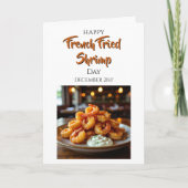 Gelukkige Franse Gebakken Garnalendag | 21 dec Kaart (Voorkant)