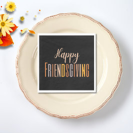 Gelukkige Friendsgiving Thanksgiving Typografie He Servet