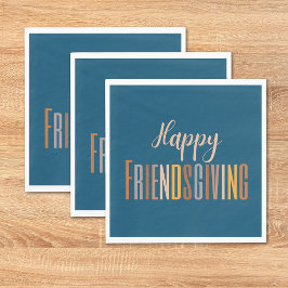 Gelukkige Friendsgiving Thanksgiving Typografie He Servet